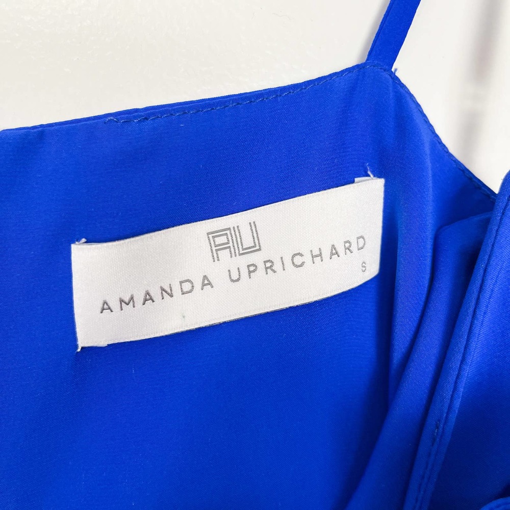 Amanda Uprichard Royal Blue Peplum Sleeveless Silk Mini Dress Size Small - Picture 10 of 12